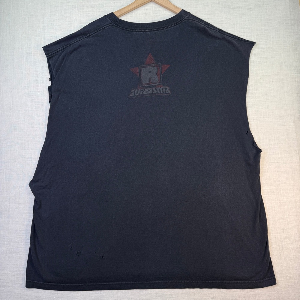 VTG WWE Edge Superstar Shirt Sleeveless 3XL Distressed Tee Men Black Rated R USA - Picture 4 of 8